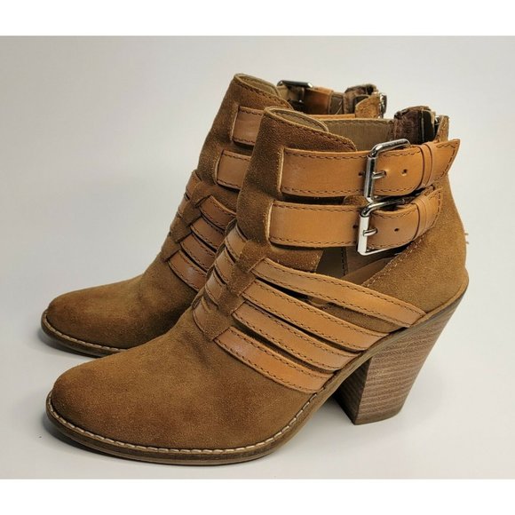 DV DOLCE VITO CAITLYNN COGNAC SUEDE ANKLE BOOTS SIZE 6 IN ORIGINAL BOX - Picture 4 of 8